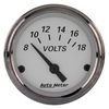 2-1/16" VOLTMETER, 8-18V, AMERICAN PLATINUM